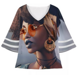 Chiffon Graphic Blouse - Style A