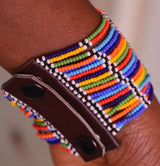 African Beaded Cuff Bracelet