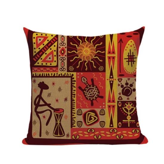 African Abstract Geometric I Pillow Cover