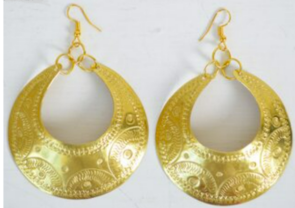 Afrocentric Hoop Earrings - Gold