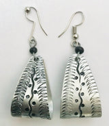 Afrocentric Silver Fold Earrings