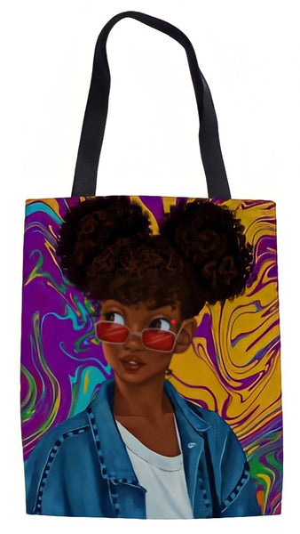 Afro Puffs Tote Bag