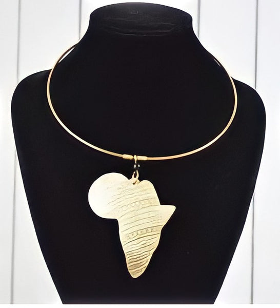 Africa Brass Pendant Necklace