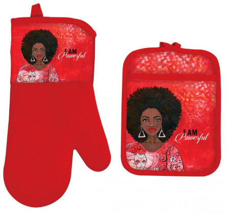 Blessed and Favored Oven Mitt and Pot Holder Set – Ethnic Expressions