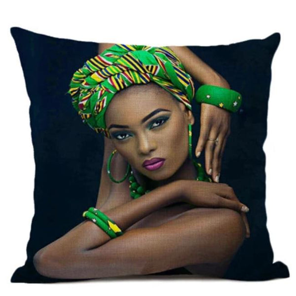 Queen In Green Pillow Cover