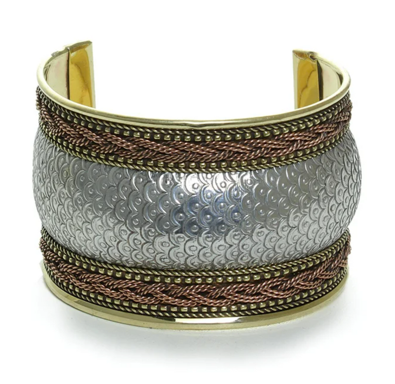 Three Tone Bracelet  (Silver-Brass-Copper)