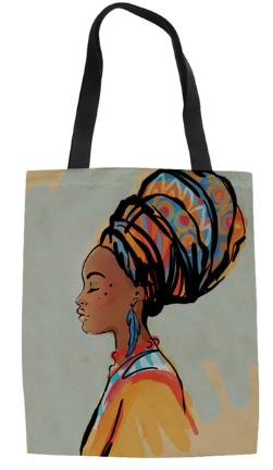 Woman In Head Wrap Tote Bag  (Vault Sale)