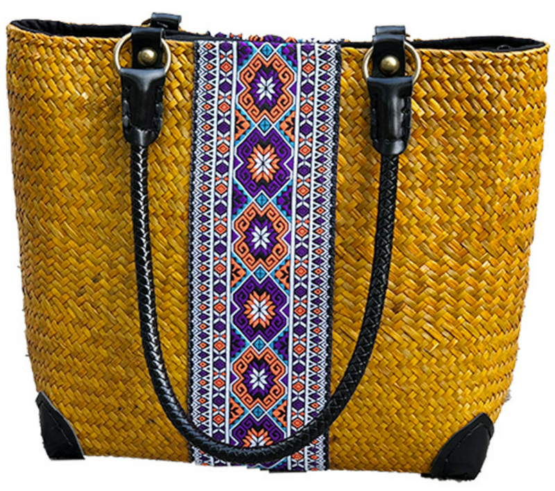 Woven Grass Handbag (Gold)   (Vault Sale)