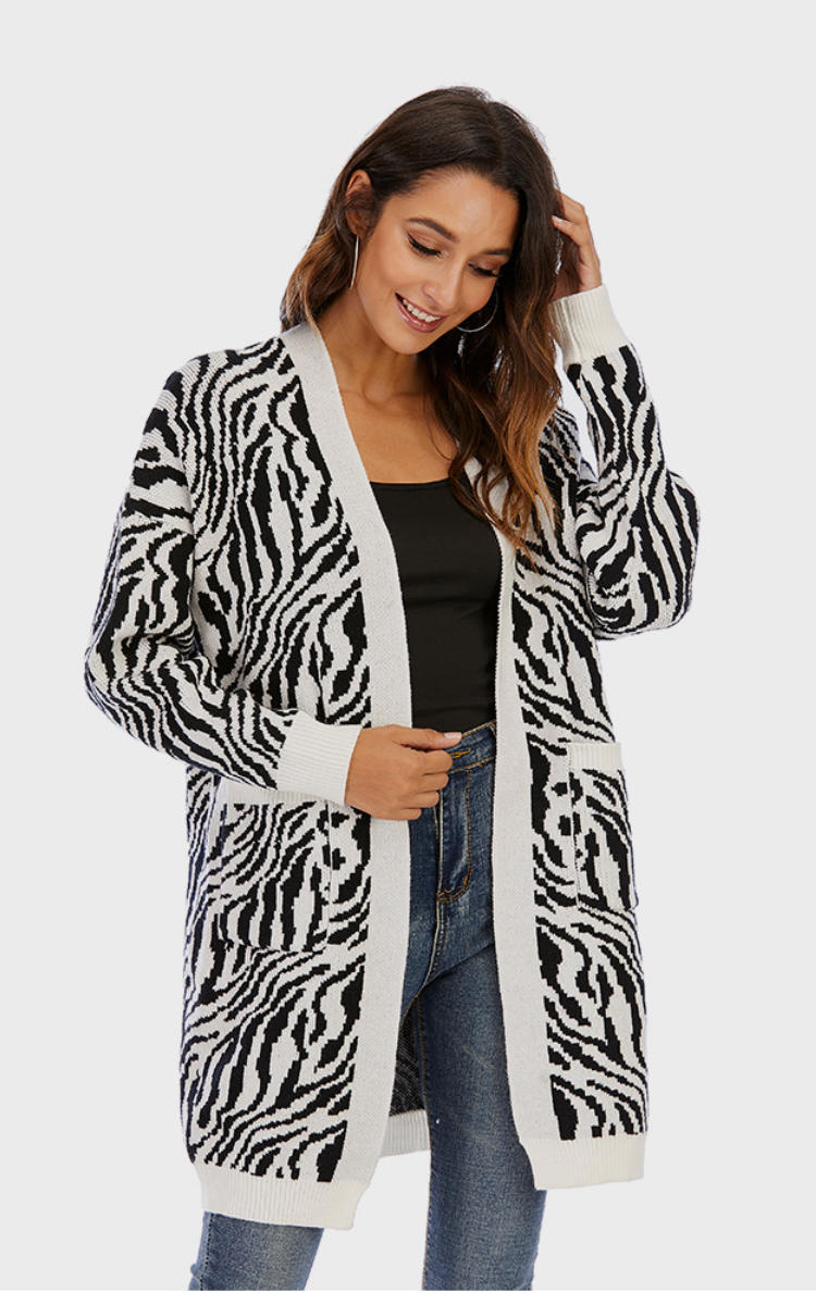 Zebra Print Cardigan